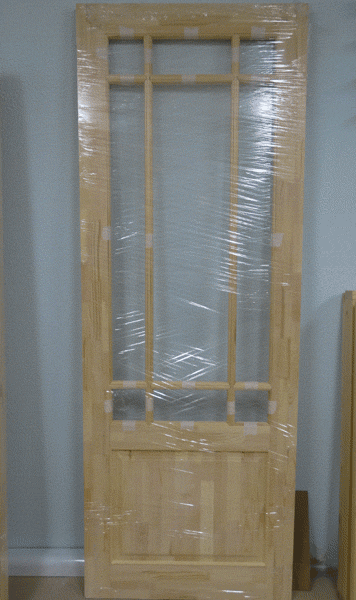 Дверь для веранды. Со стеклом. Выполнена под покраску из отборной переклееной доски. 