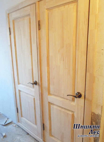 Установлены две двери КЛАССИКА в квартире, в ванной и туалете. Размеры 600*1900.