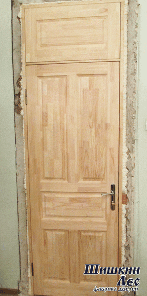 Новая дверь ПРЕСТИЖ после установки с фрамугой