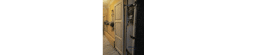 Вторая входная дверь из массива АЛЕКСАНДРИЯ с отрытым полотном